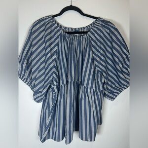 Old Navy Blue and White  Women's Top. Size XXL